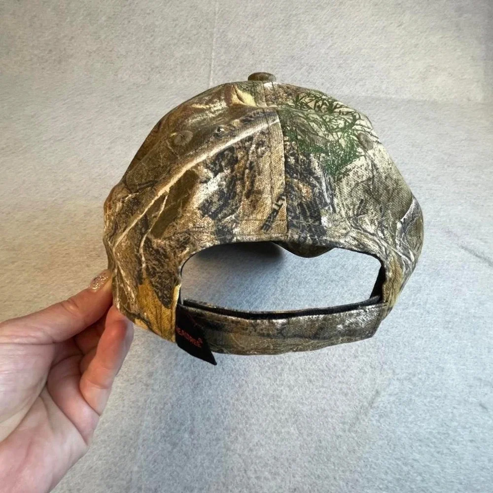 ort Authority camo baseball cap with adjustable strap. Cotton & polyester blend.